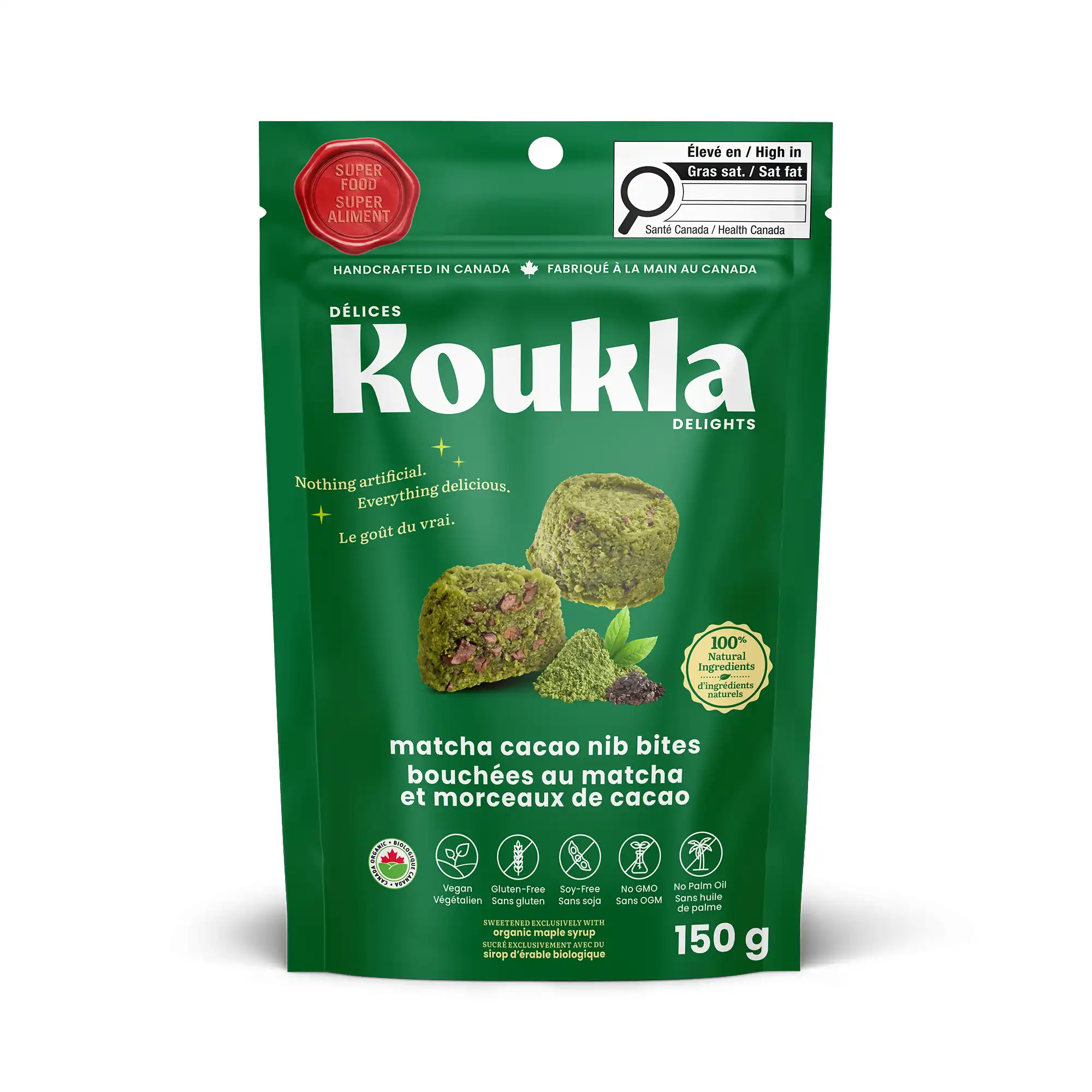 Koukla Delights Matcha Cacao Nib Bites