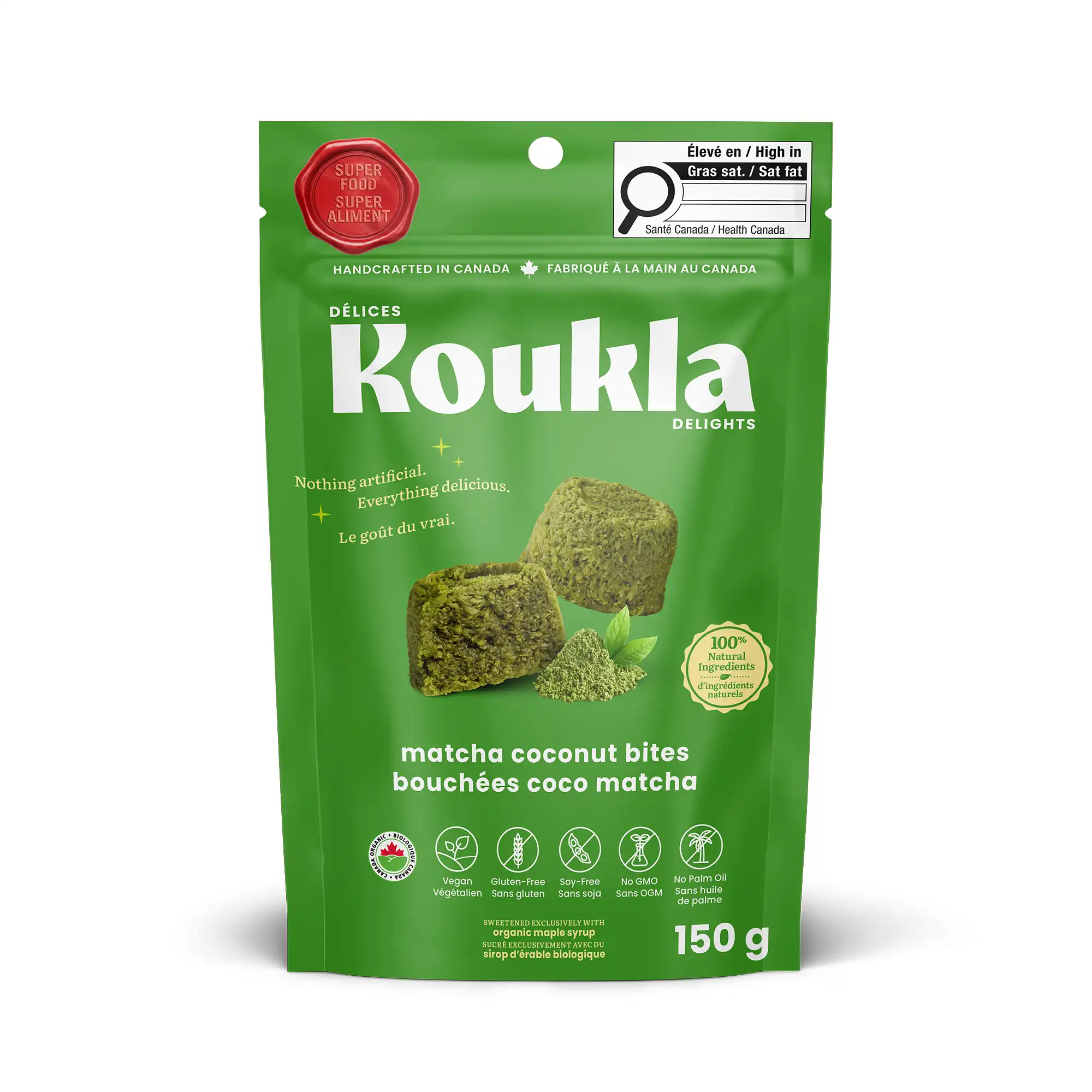 Koukla Delights Matcha Coconut Bites